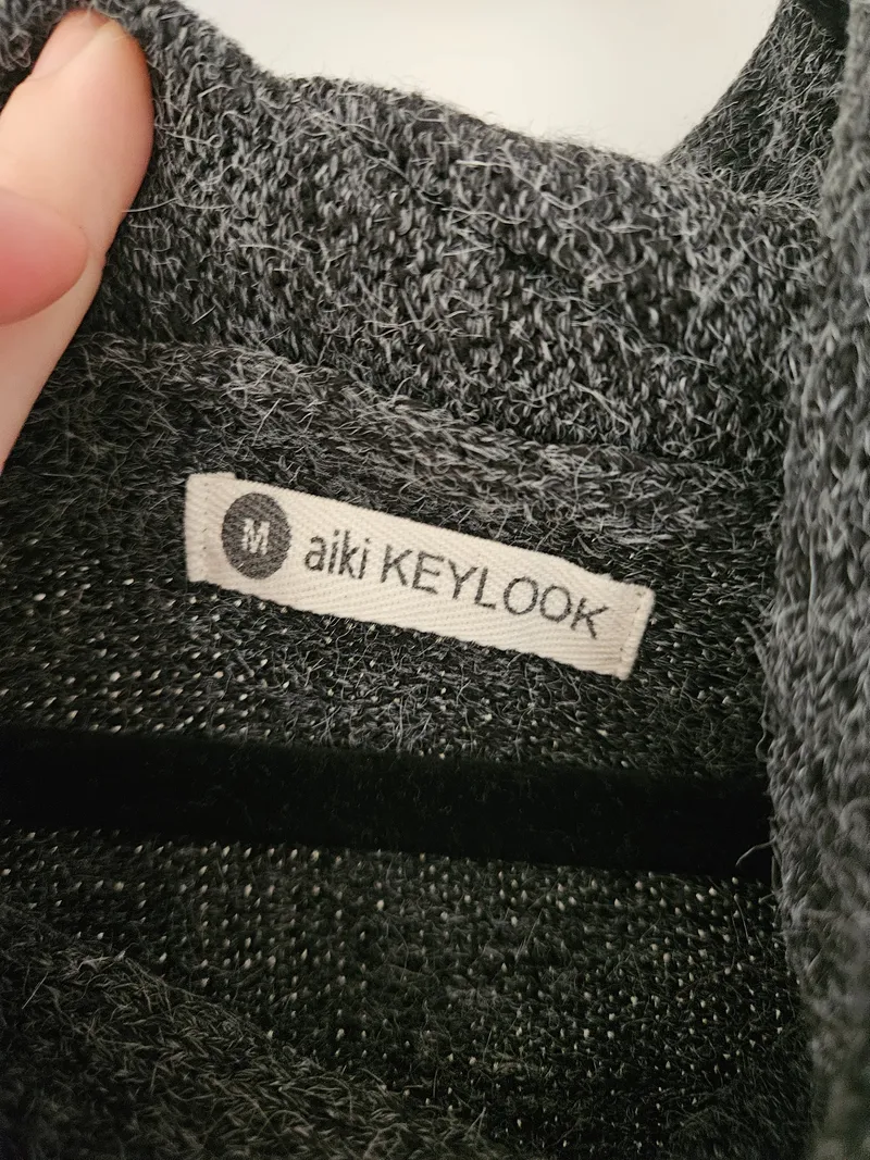 Aiki Keylook Damen Pullover Meliert Grau Langarm Reißverschluss Gr. 38/M 5