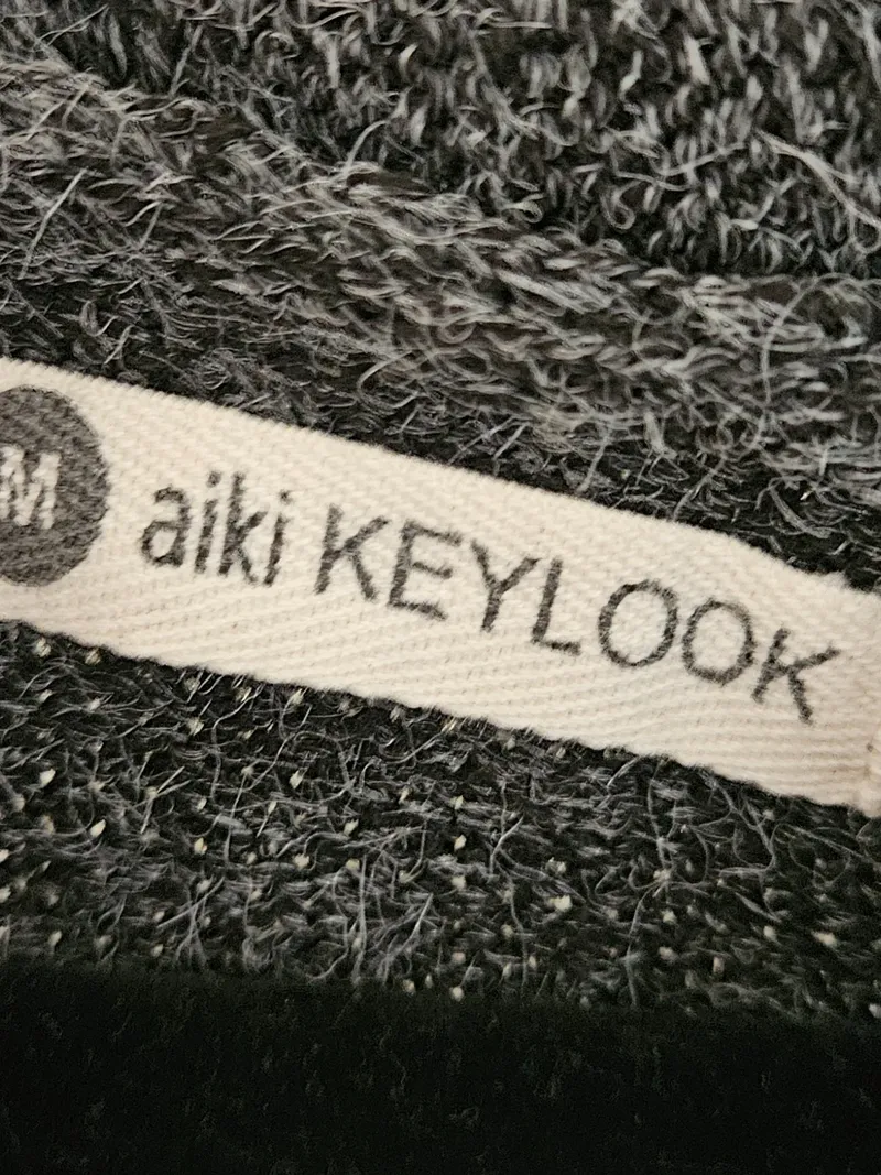 Aiki Keylook Damen Pullover Meliert Grau Langarm Reißverschluss Gr. 38/M 6