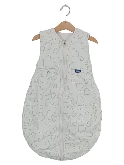 ALVI Baby Schlafsack Gr. 70 Weiß Herz Muster Gepunktet Kinder