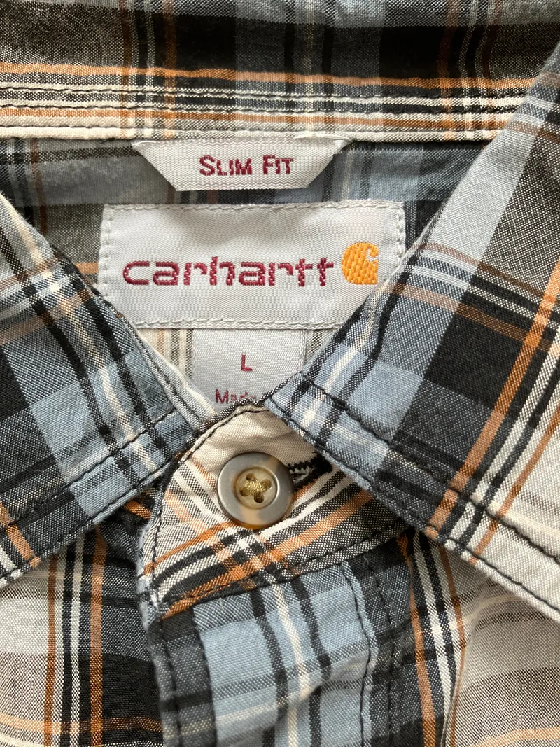 Carhartt Herren Freizeithemd Karohemd Gr. 50/L Mehrfarbig Casual Langarm 4