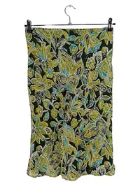 Pensato Damen Faltenrock Blumenmuster Grün Floral Midirock Gr. 38 1