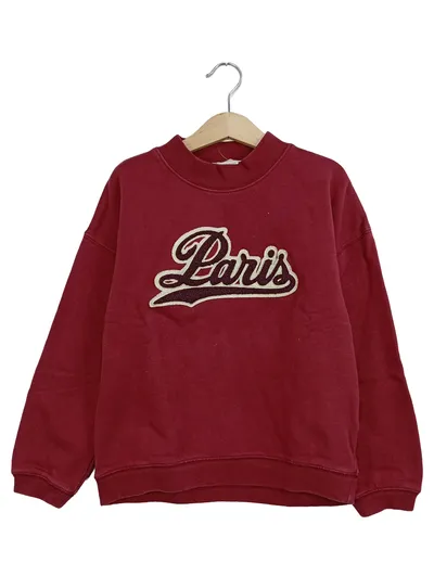 Bonpoint Kinder Sweatshirt Paris Rot Gr. 128