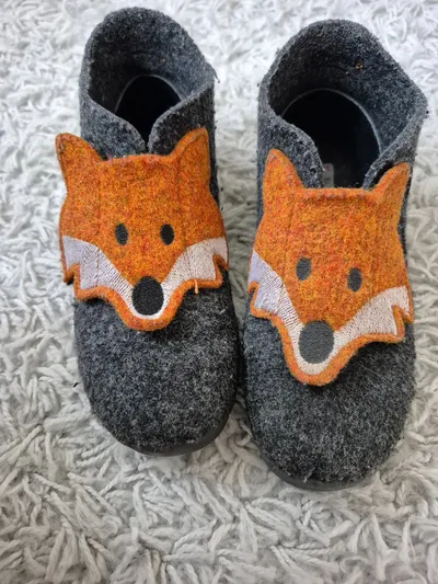 Superfit Kinder Hausschuhe Fuchs Grau Gr. 27
