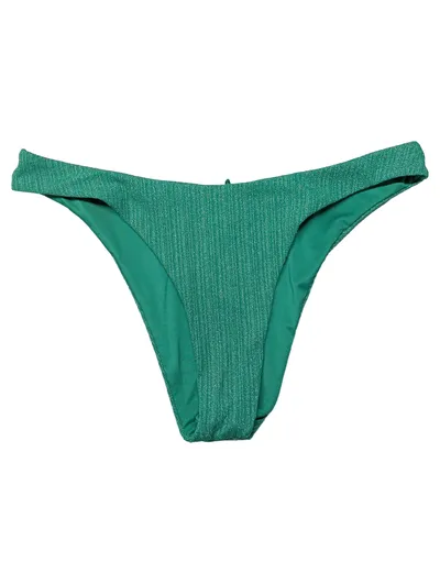 Pull&Bear Damen Bikinihose Gr. 36/S Grün Modisch Rippstrick