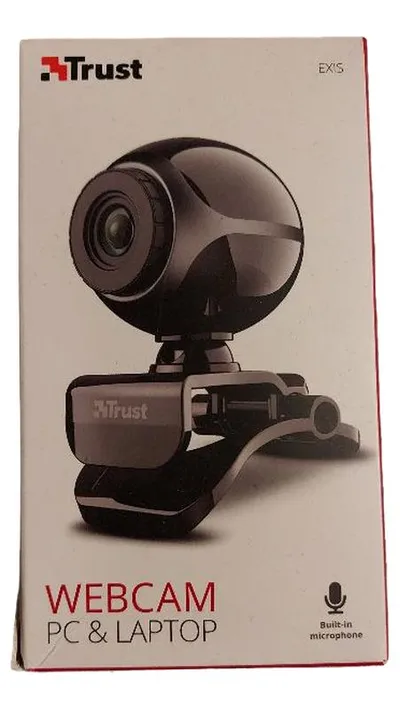 Trust Exis Webcam PC & Laptop mit Mikrofon USB Schwarz