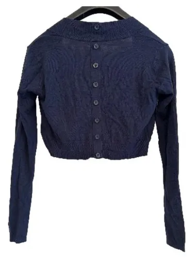 VERO MODA Damen Bolero Strickjacke Cropped Navy Blau Gr. XS
