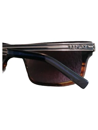 Replay Sonnenbrille Herren Casual Uni Kunststoff Logo 4cm Höhe 14cm Breite