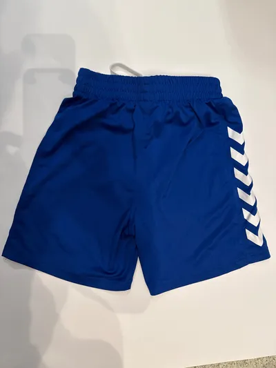 Hummel Kinder Sport Shorts Blau Gr. 140 Grafik Polyester