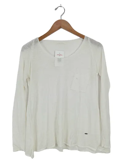 GAS Freizeitkleid Damen Gr. 36/S Weiß Casual Langarm