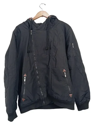 Sublevel Herren Sweatjacke Kapuzenjacke Gr. 50/L Schwarz Streetwear