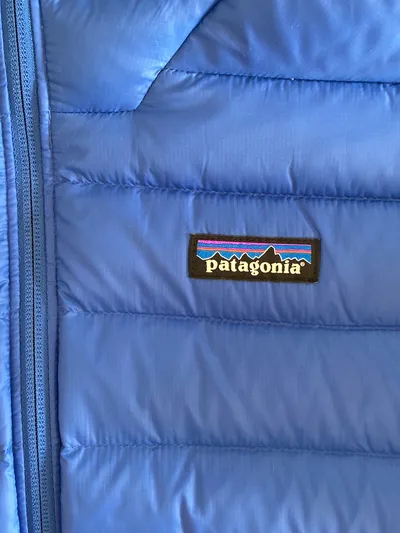 Patagonia Steppjacke Herren Outdoor Gr. 48/M Blau Kapuze