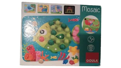 Goula Mosaic Steckspiel Kinder Lernspielzeug ab 3 Jahre Mehrfarbig