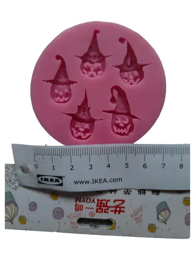 YQYM Halloween Kürbis Hexenhut Silikon Gießform Backform Pink