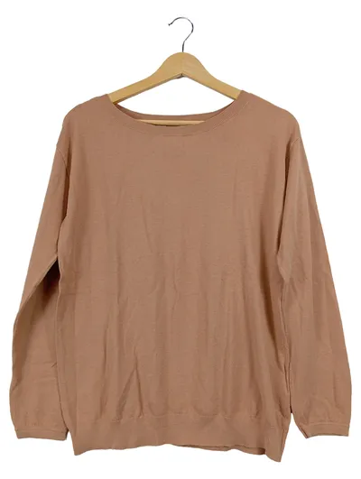 YAYA Damen Pullover Gr. 36/S Beige Basic Langarm