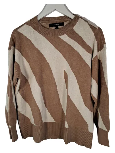 Vero Moda Damen Pullover Zebra Muster Braun Beige Gr. S 36