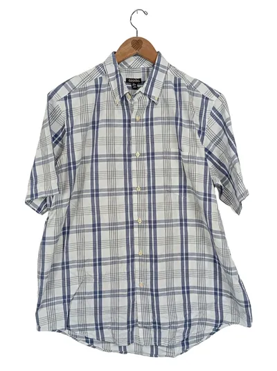 George Herren Karohemd Kurzarm Business Hemd Gr. 42-44 Baumwolle Mehrfarbig
