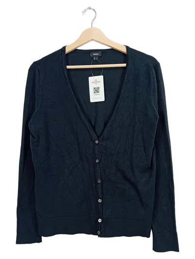 Mexx Damen Strickjacke Gr. 40 Schwarz Casual Langarm