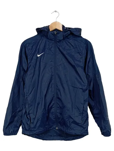 Nike Kinder Trainingsjacke Windbreaker Gr. 147/158 Blau Kapuze