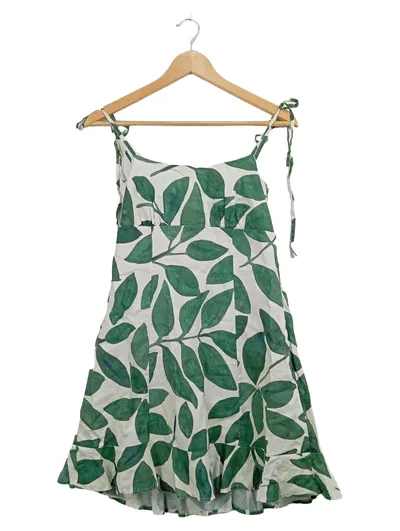& Other Stories Sommerkleid Damen Floral Leinen Minikleid Mehrfarbig S