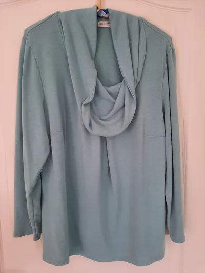 Atelier GS Damen Pullover Schalkragen Türkis Gr. 48/4XL Casual