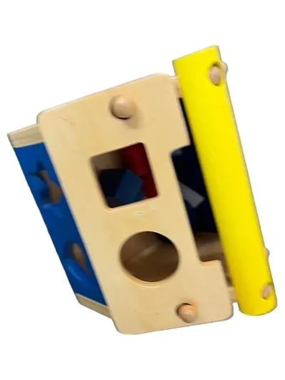 Holz Sortierhaus Steckspiel Bausteine Kinder Mehrfarbig ab 12 Monate