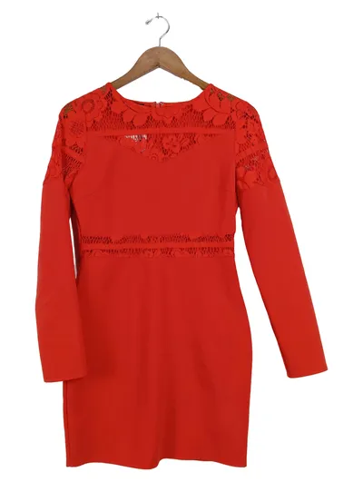 Missguided Cocktailkleid Damen Gr. 34/XS Rot Spitze Langarm Elegant