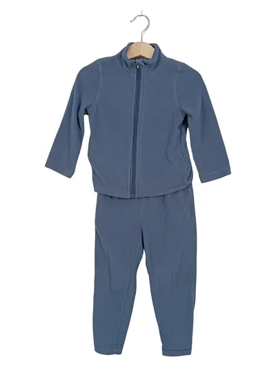 TCM Kinder Fleece Anzug Gr. 86/92 Blau Trainingsanzug Sportlich
