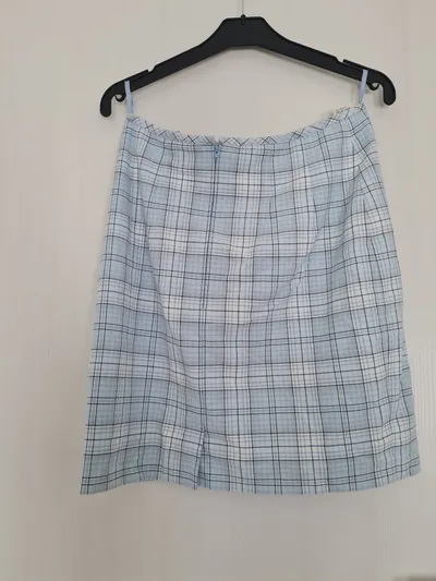 HIRSCH Damen A-Linienrock Gr. 40 Kariert Casual Mehrfarbig
