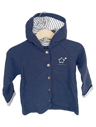 bellybutton Kinder Strickjacke Mädchen Gr. 80 Blau Kapuze Stern
