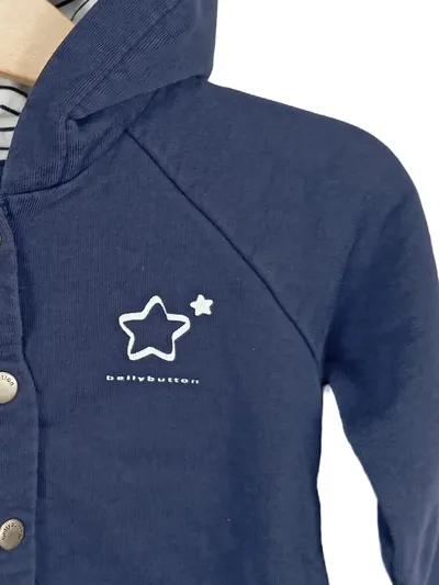 bellybutton Kinder Strickjacke Mädchen Gr. 80 Blau Kapuze Stern