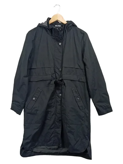 everme Damen Steppjacke Mantel Gr. 36 Schwarz Casual Kapuze
