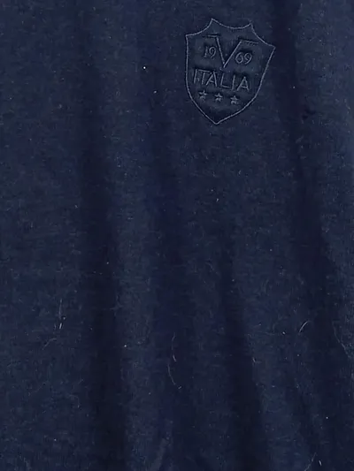 19V69 Italia Herren Pullover XXXL Blau Kaschmir Wolle Mix