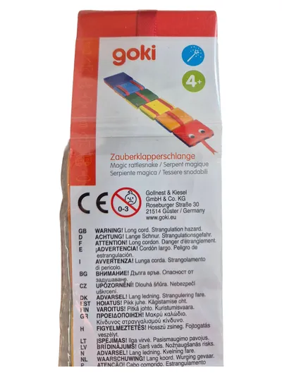 Goki Zauberklapperschlange Holzbausteine Mehrfarbig Kinderspielzeug