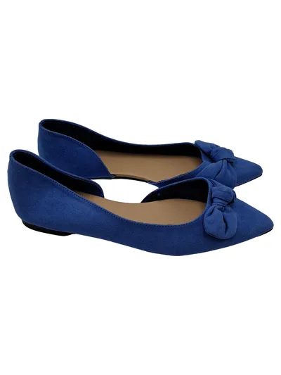 Sfera D'Orsay Ballerinas Damen Schleife Blau Synthetik Gr. 40