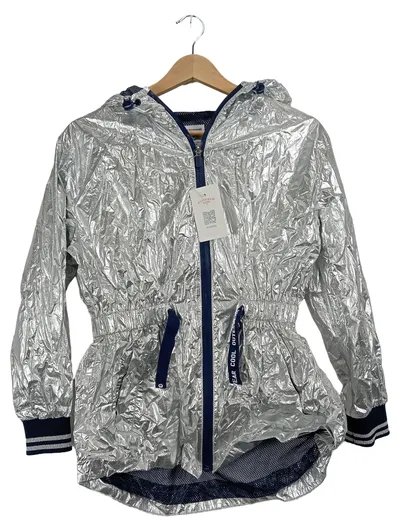 Mayoral Mädchen Parka Jacke Silber Metallic Gr. 157/158 Kapuze