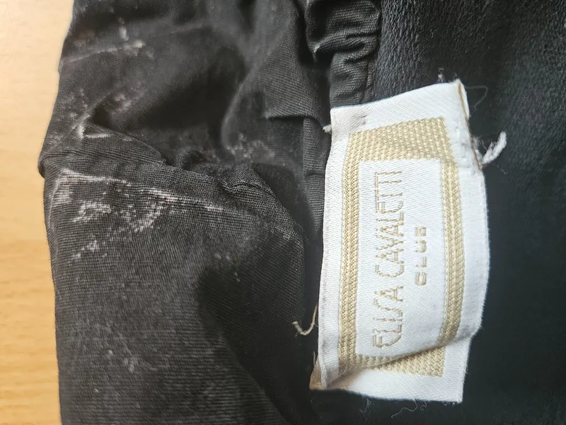 Elisa Cavaletti Sweatjacke Damen Schwarz Gr. 40/L Strukturmuster Rüschen Knopf 6