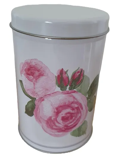 IKEA Dekodose Blechdose Rosenmotiv Mehrfarbig Romantisch Metall 13cm