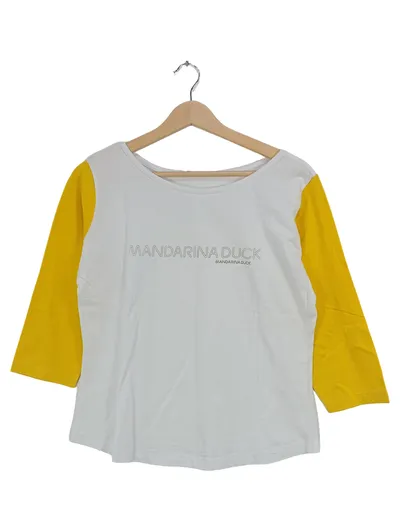 Mandarina Duck Damen T-Shirt Gr. 38/M Mehrfarbig Casual Baumwolle