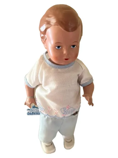 Schildkröt Puppe Junge Klassisch Babypuppe Nostalgisch Beige 26cm