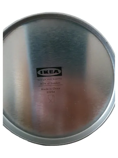 IKEA Dekodose Metall Weiß Blumenmuster Rose Romantisch 13cm