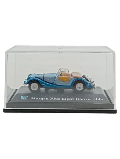 Hongwell Morgan Plus Eight Convertible Modellauto 1:72 Blau Vitrine