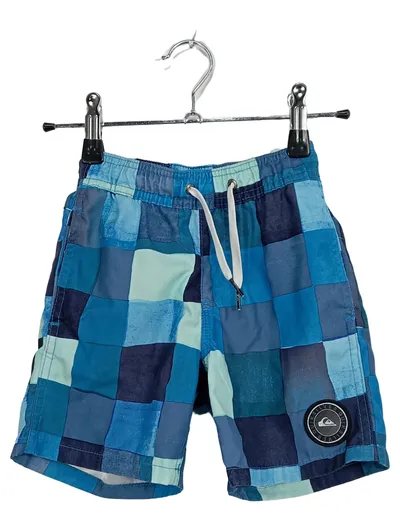 Quiksilver Badeshorts Kinder Gr. 98 Blau Kariert Boardshorts