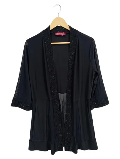 Ricarda M. Damen Strickjacke Gr. 42 Schwarz Elegant Glitzer