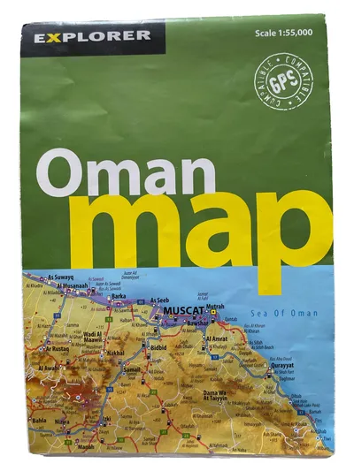 Explorer Landkarte Oman 1:55.000 Reisekarte Straßenkarte GPS Kompatibel