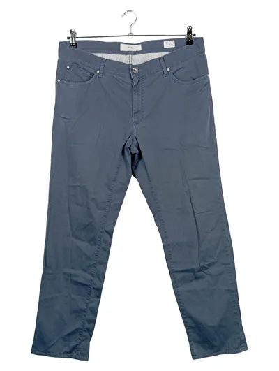 BRAX Herren Stoffhose Gr. 47/48 Blau Baumwolle Casual
