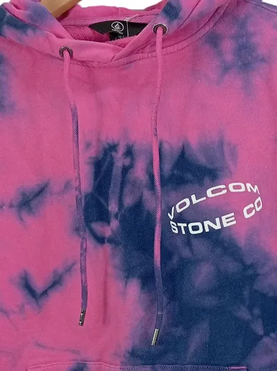 Volcom Damen Kapuzenpullover Hoodie 36/S Mehrfarbig Tie-Dye Streetwear