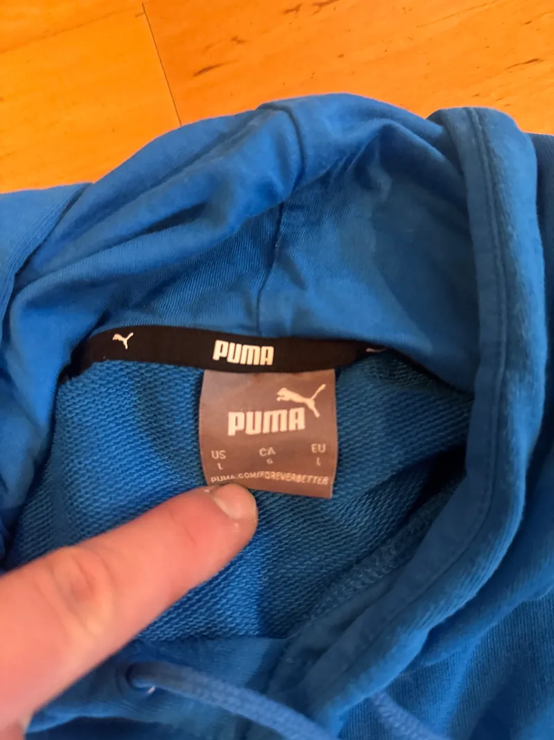 PUMA Herren Kapuzenpullover Hoodie Blau Gr. L Kängurutasche Sportlich 6