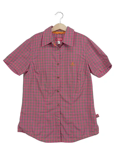 OCK Damen Karohemd Kurzarm Gr. 34/XS Outdoor Mehrfarbig