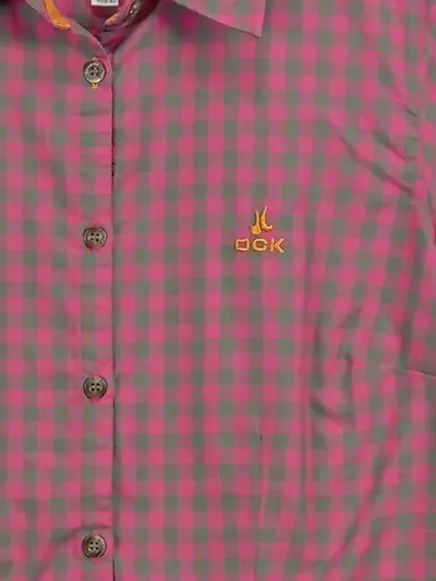 OCK Damen Karohemd Kurzarm Gr. 34/XS Outdoor Mehrfarbig