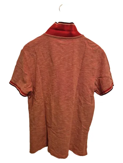 McNeal Herren Poloshirt Gr. 52/XL Rot Meliert Kurzarm Casual Baumwolle